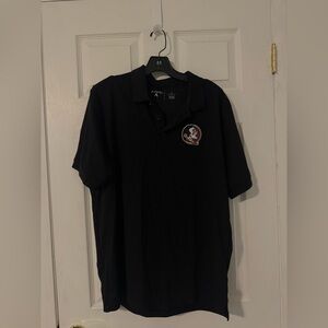 FSU Black Polo Shirt with Logo